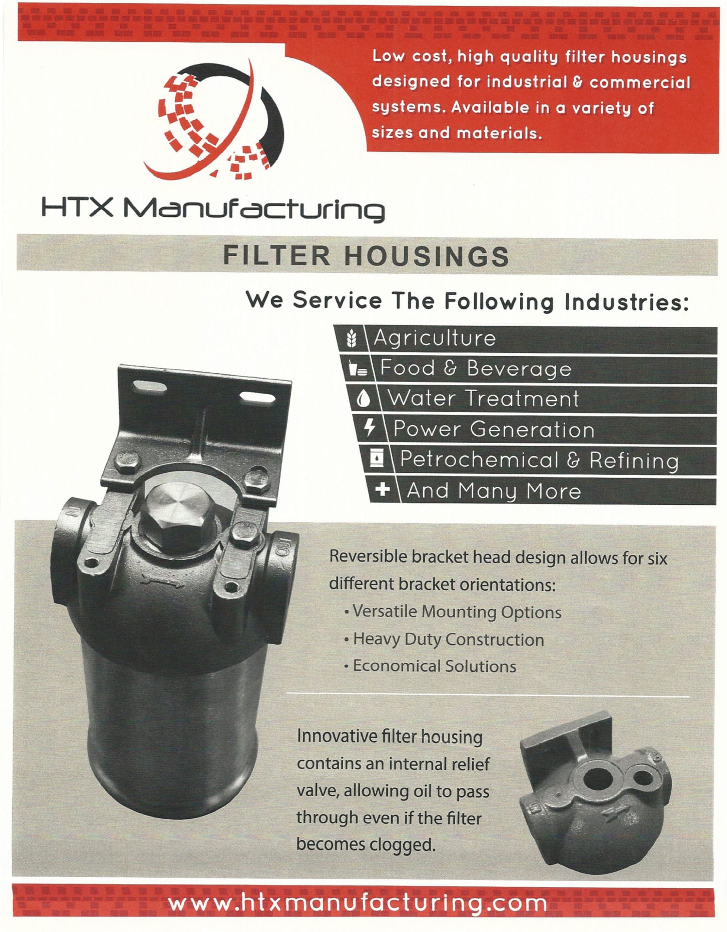Filter housing for various industrial fluid filtration needs.